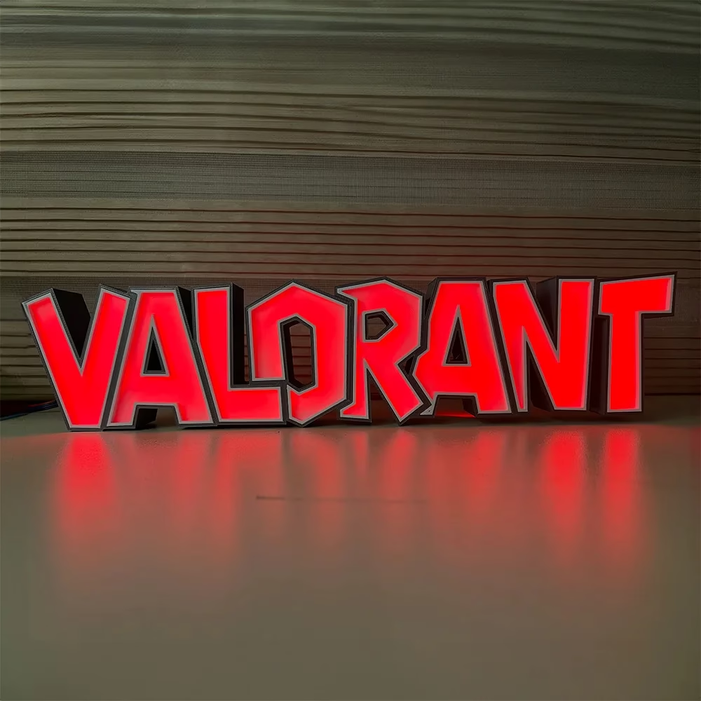 Valorant Işıklı Oyuncu Dekoru