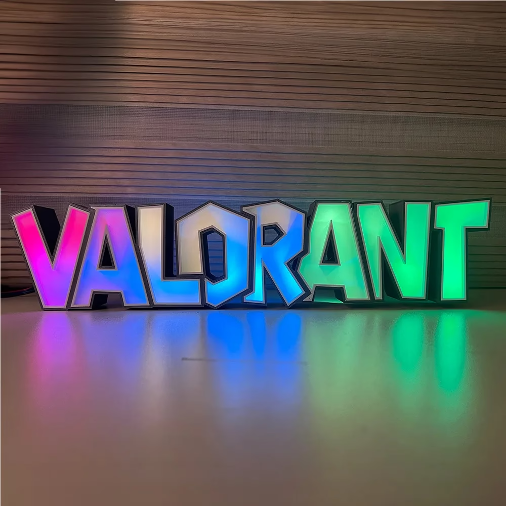 Valorant Işıklı Oyuncu Dekoru