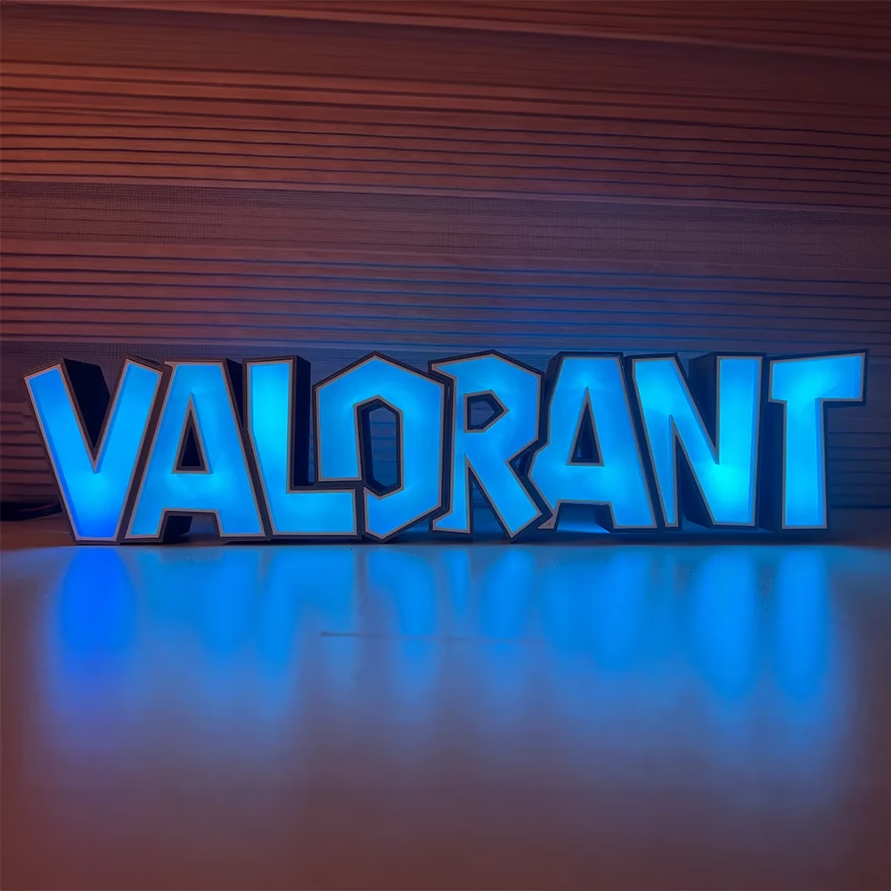 Valorant Işıklı Oyuncu Dekoru