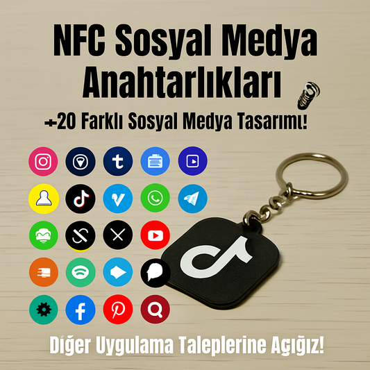 NFC Akıllı Anahtarlık – Sosyal Medya & Web Sayfası Paylaşım Anahtarlığı